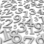 Black and white numbers background